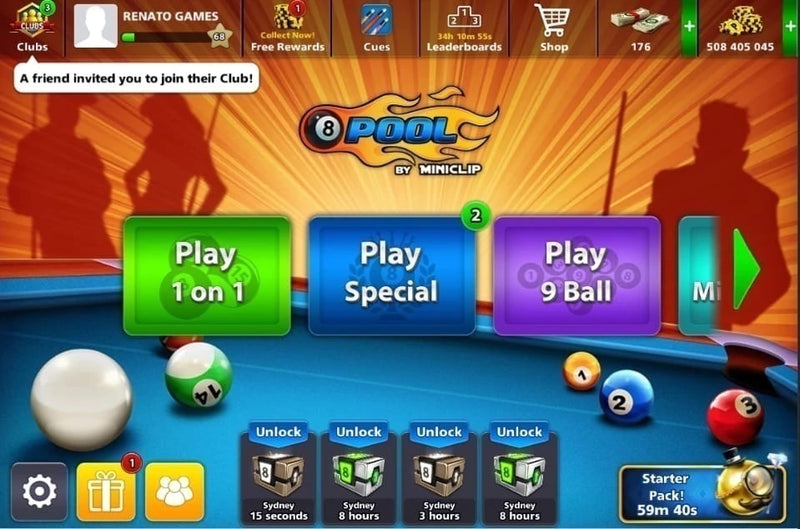 8 Ball Pool Account - 500 Million (Ready delivery) 🔥