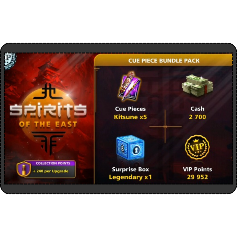 Cue Kitsune + up to 2700 cash - 8 Ball Pool